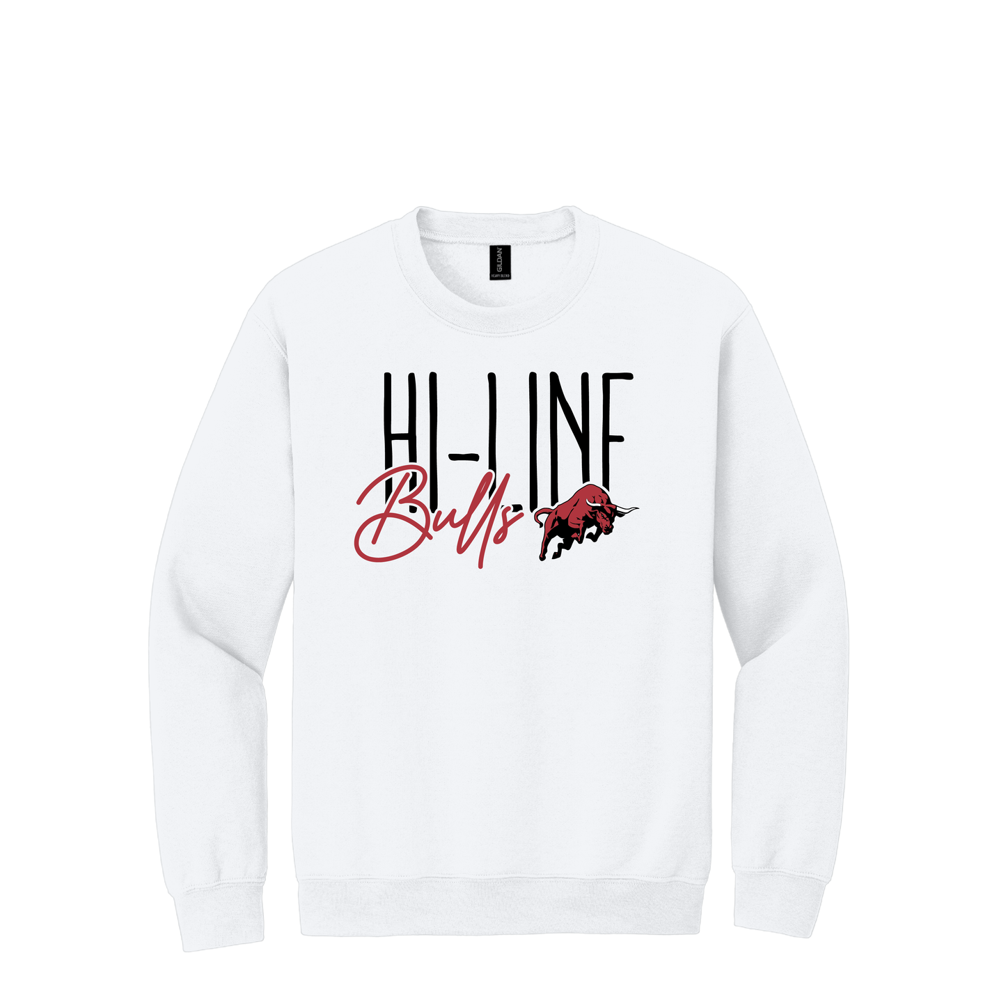 Hi-Line Bulls | Gildan Heavy Blend Crewneck Sweatshirt