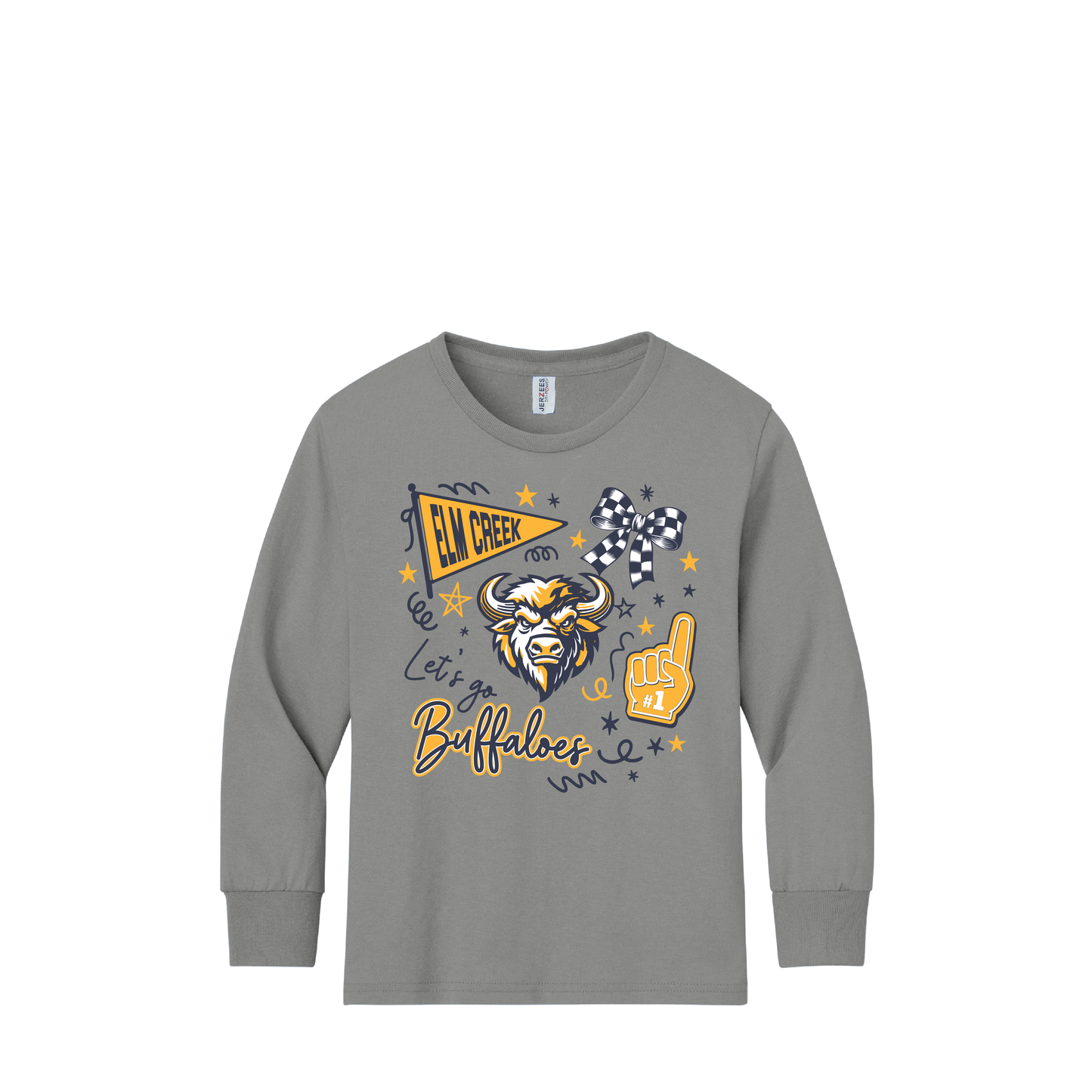 Elm Creek | JERZEES YOUTH Dri-Power 50/50 Cotton/Poly Long Sleeve T-Shirt