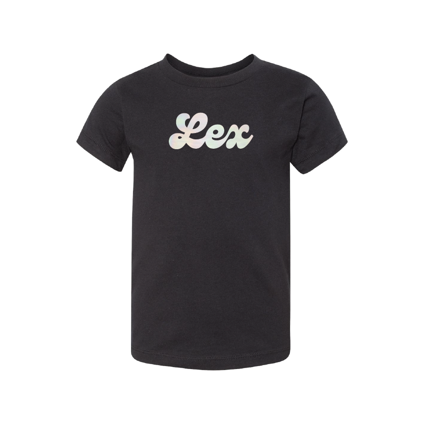 Camiseta Bella+Canvas para niño pequeño (Lex iridiscente)
