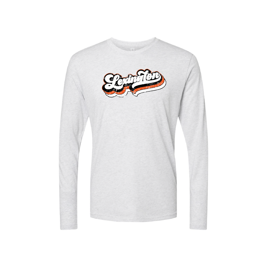 Camiseta unisex de manga larga Next Level Triblend en blanco jaspeado