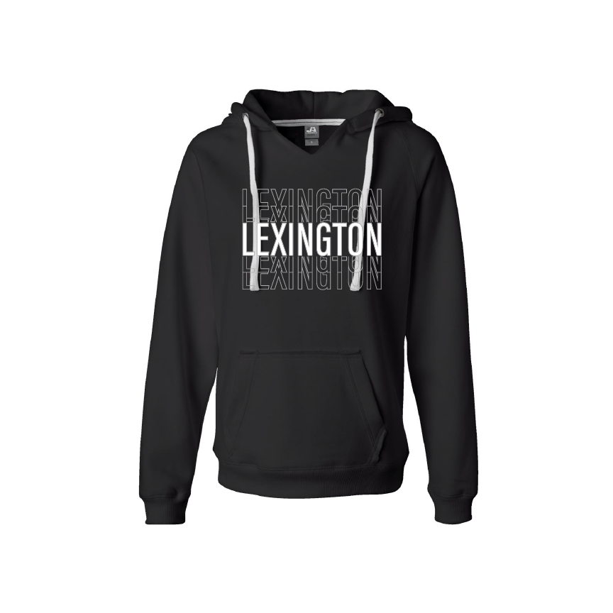 Sudadera con capucha y cuello en V de ante para mujer de J. America