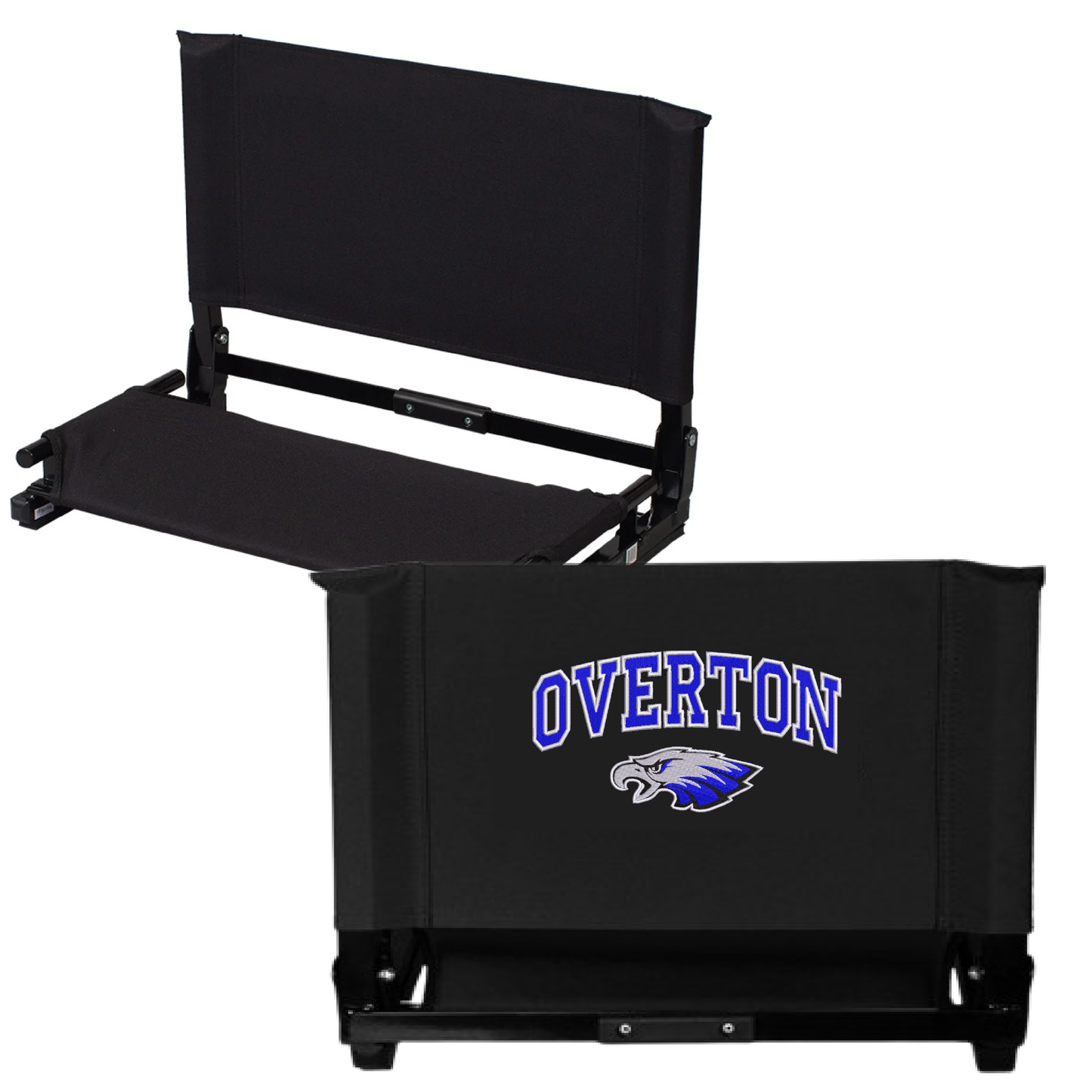 Overton | Silla de estadio Gamechanger, asiento para gradas (modelo Deluxe - 10 cm más ancho)