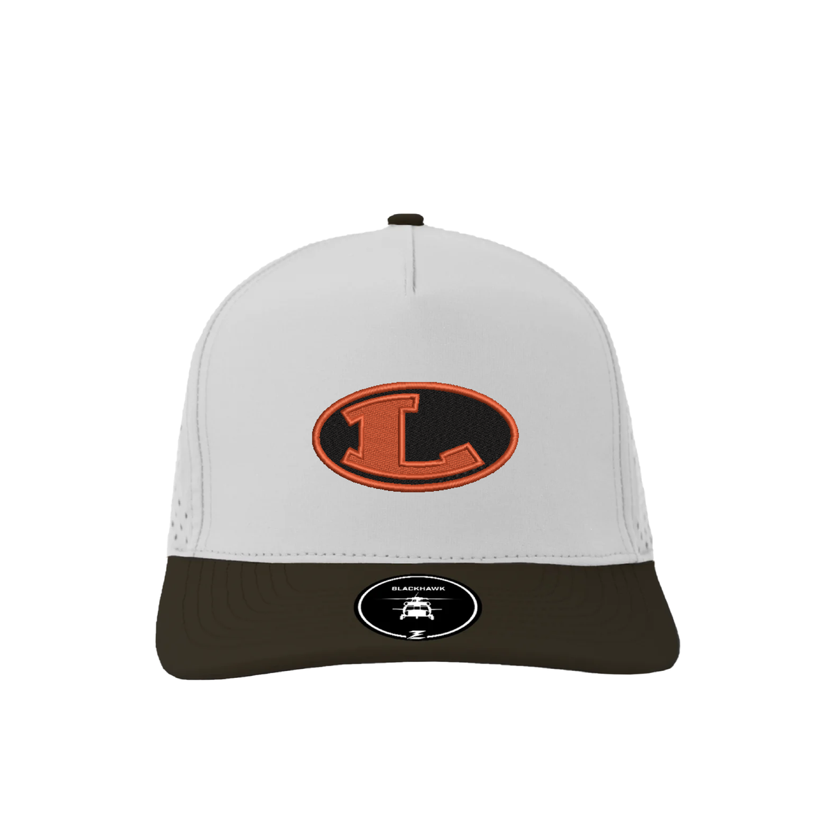 ZAPPED HEADWEAR - 5 Panel Medium Profile Premium Perforated Snapback - BLACKHAWK Elite