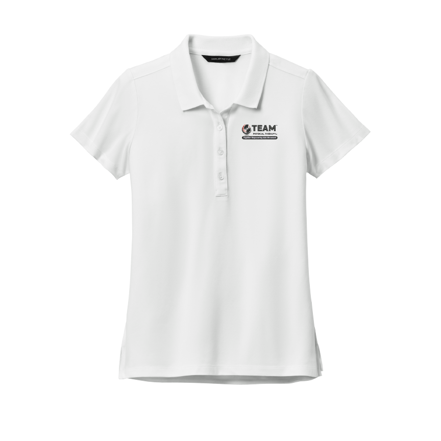 Polo de piqué elástico para mujer de Mercer+Mettle | Fisioterapia en equipo