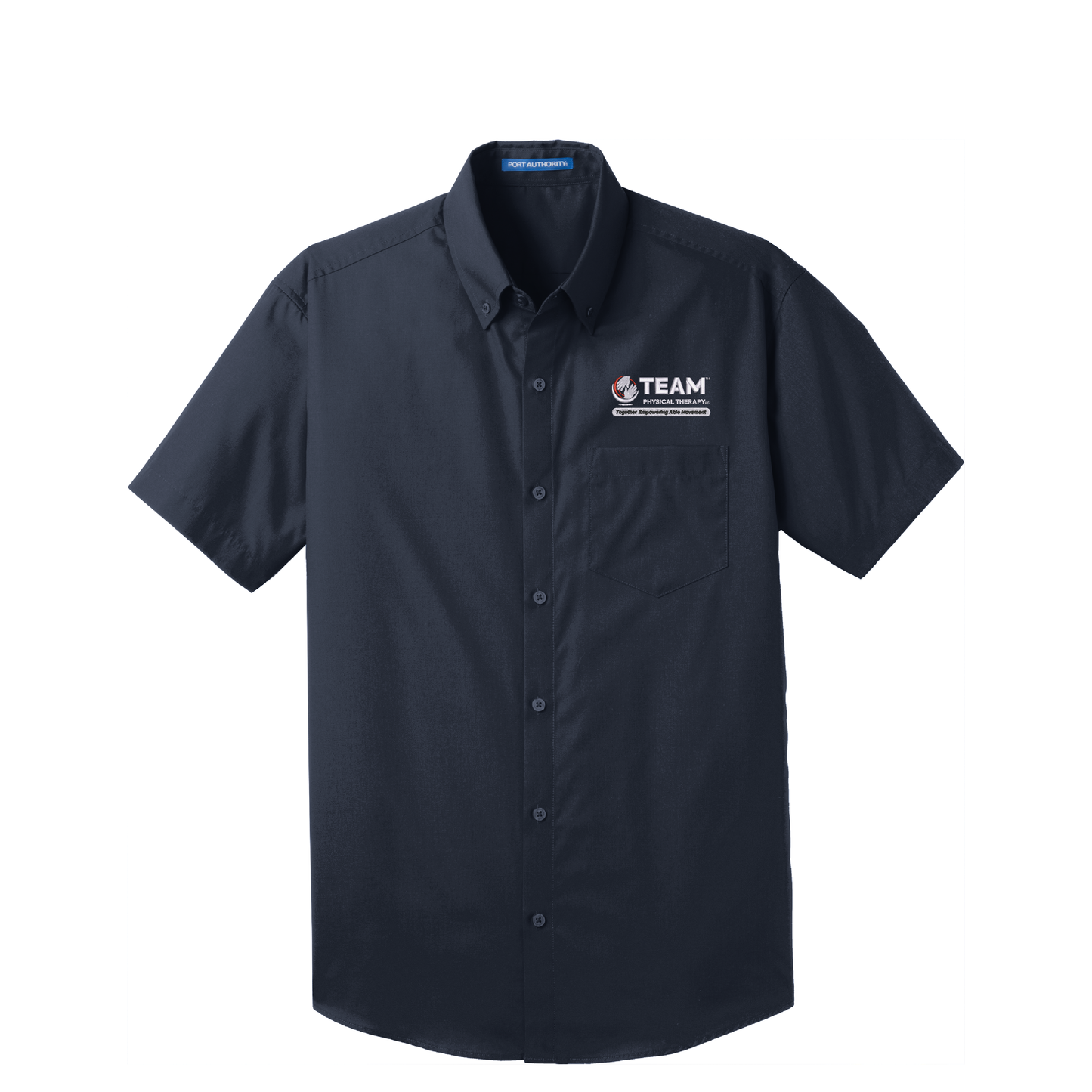 Equipo de Fisioterapia | Camisa de popelina de manga corta y estilo informal de Port Authority