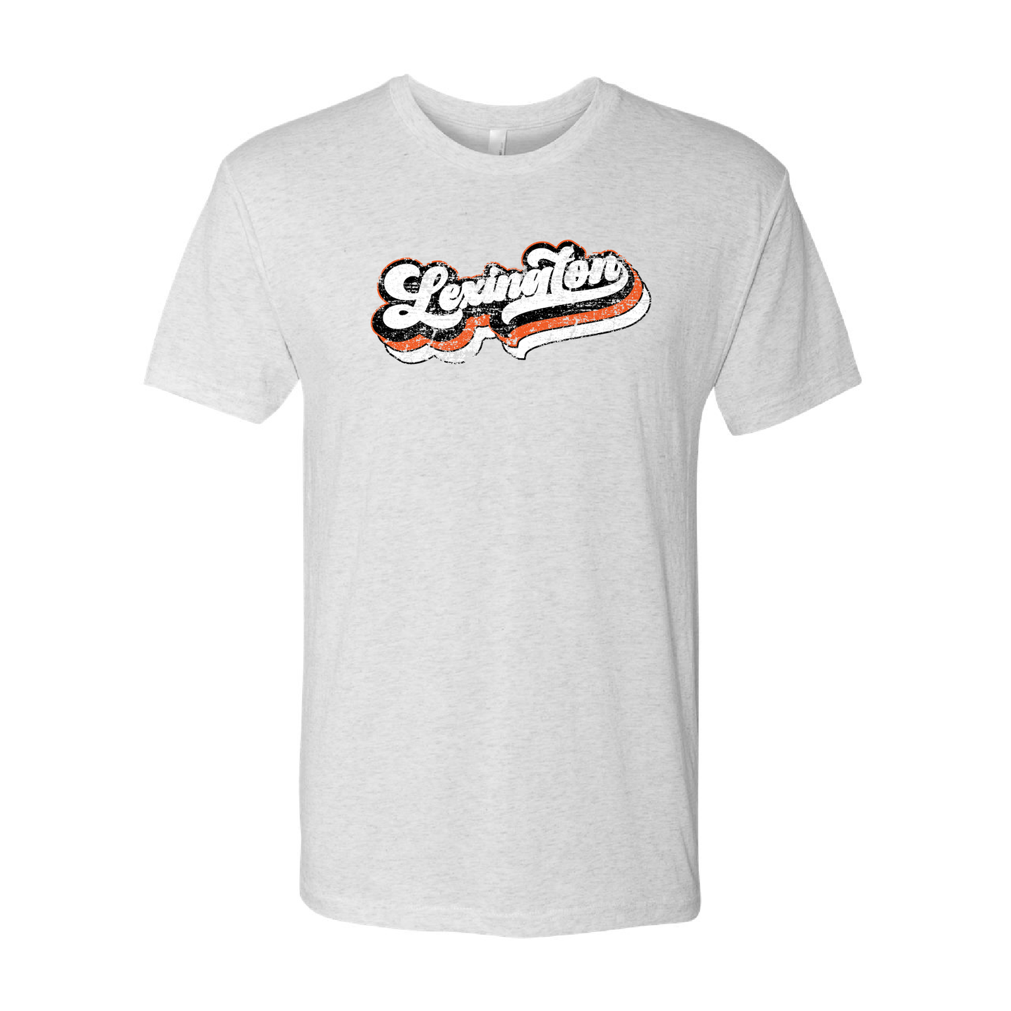 Camiseta unisex de mezcla triple Next Level en blanco jaspeado