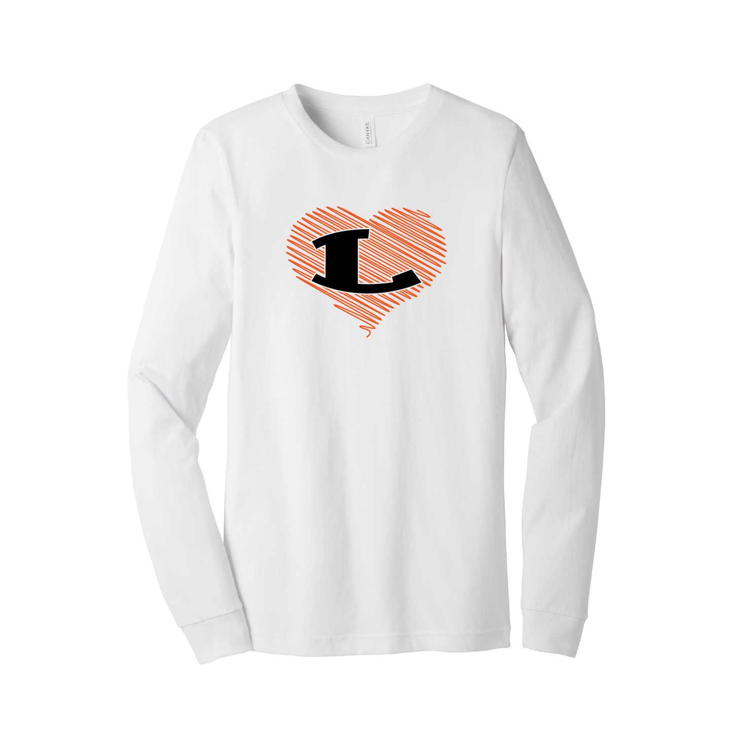 Bella+Canvas Youth Jersey Long Sleeve Tee With Glitter L