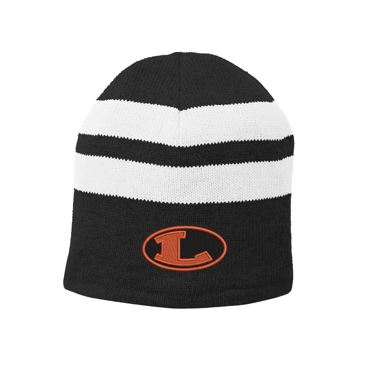 Gorro de lana a rayas con forro polar de Port & Company