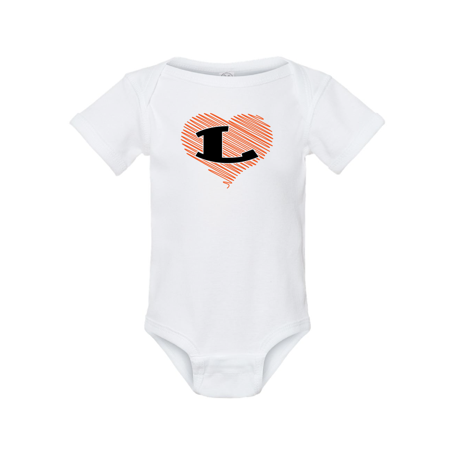 Rabbit Skins Infant Baby Rib Bodysuit With Glitter L