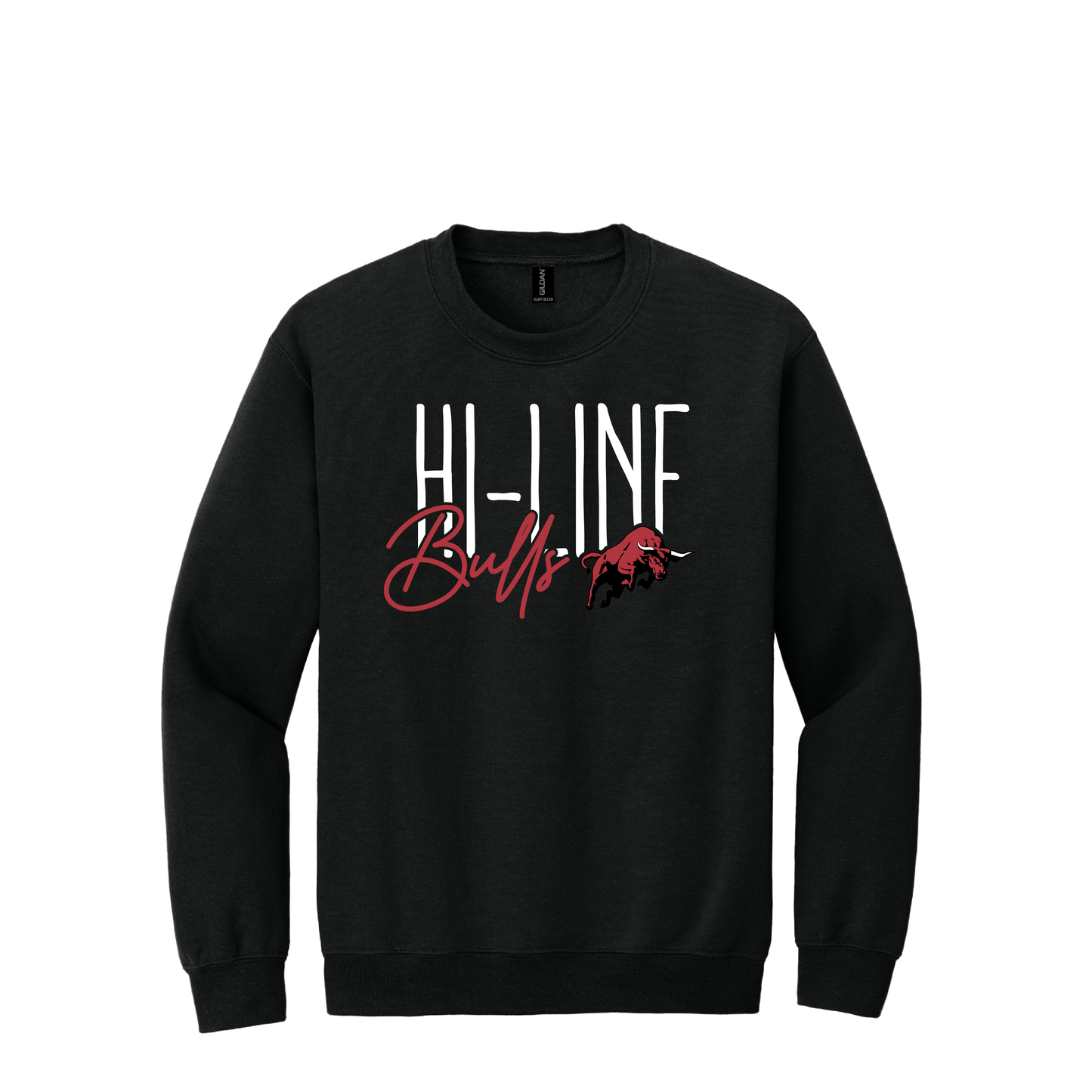 Hi-Line Bulls | Gildan Heavy Blend Crewneck Sweatshirt