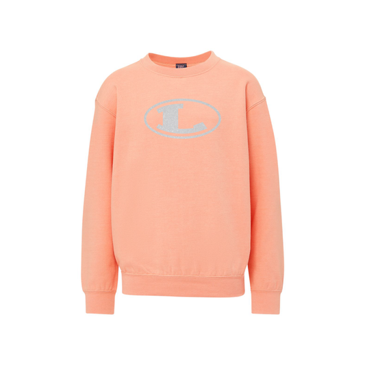 MV Sport Youth Buddy Crewneck Sweatshirt-White Glitter