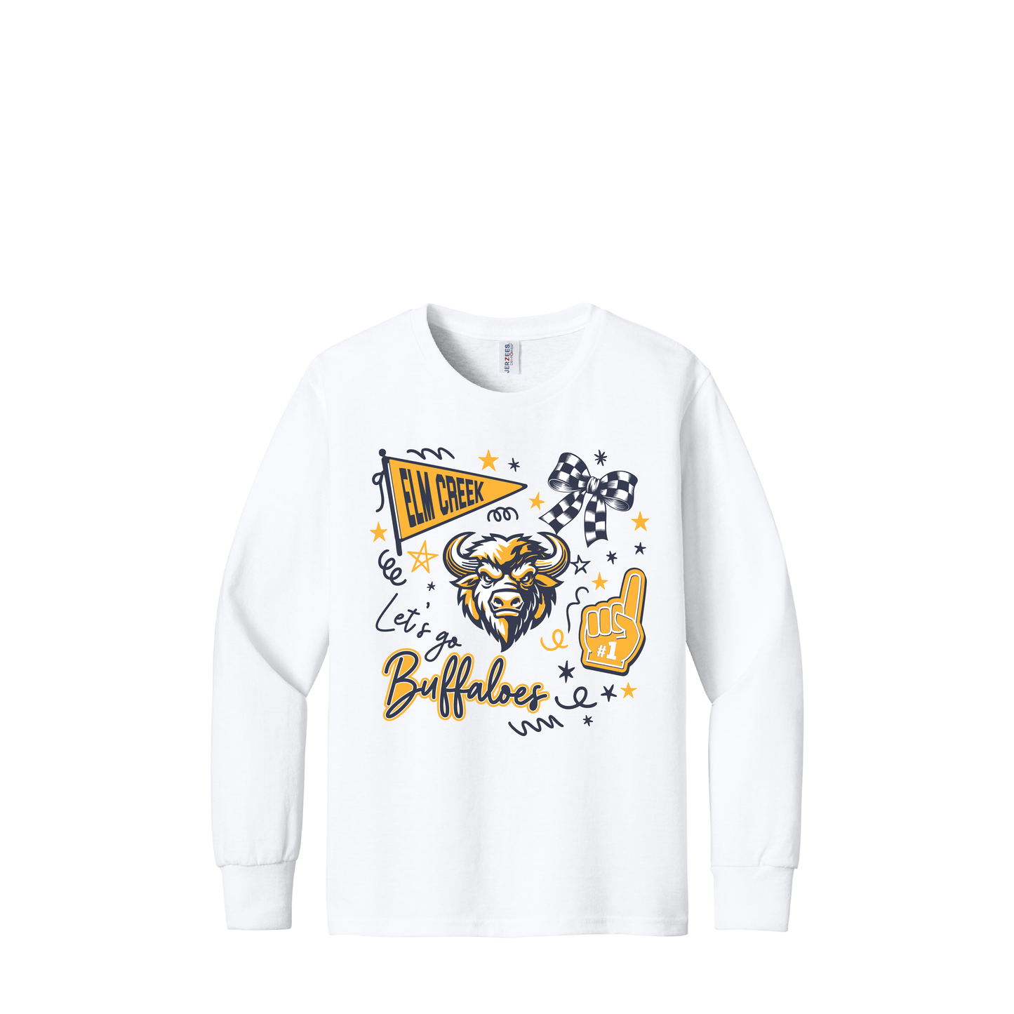 Elm Creek | JERZEES YOUTH Dri-Power 50/50 Cotton/Poly Long Sleeve T-Shirt