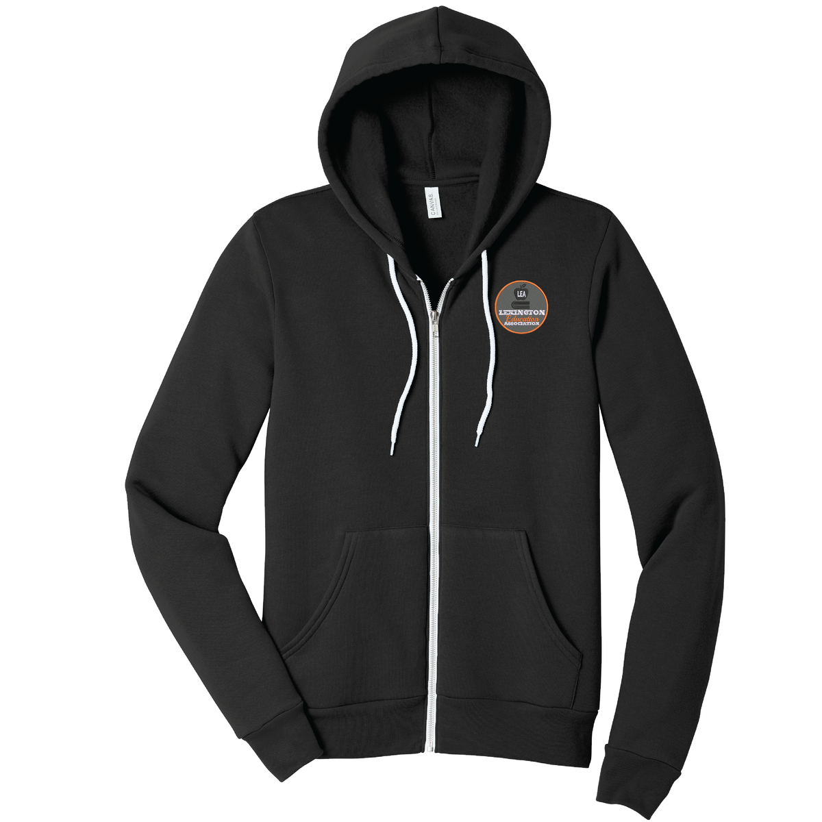 LEA | Bella + Canvas - Sudadera con capucha y cremallera completa de polar y esponja