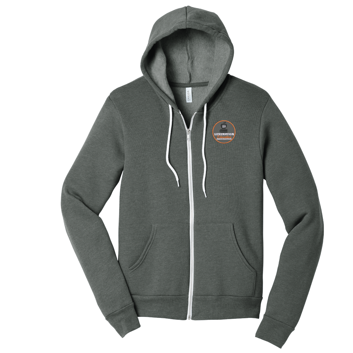 LEA | Bella + Canvas - Sudadera con capucha y cremallera completa de polar y esponja