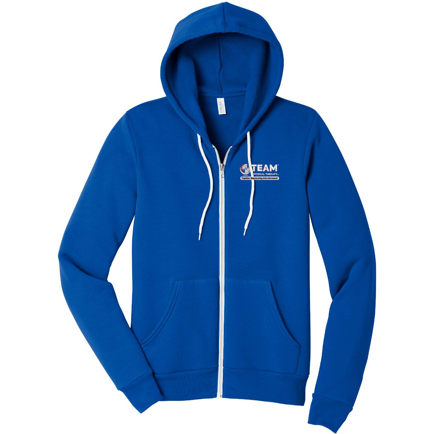 Equipo de Fisioterapia | Sudadera con capucha Bella + Canvas de forro polar con cremallera completa