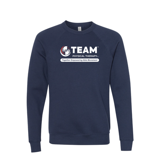 Equipo de Fisioterapia | Sudadera unisex Bella+Canvas de forro polar con mangas raglán y esponja