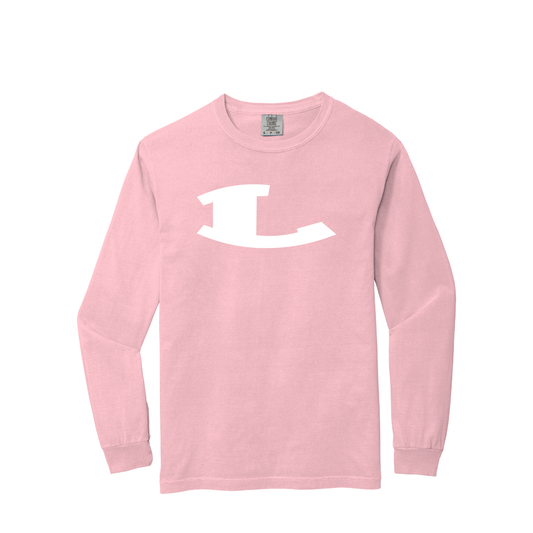 Dig Pink Volleyball | Comfort Colors Adult Garment-Dyed Heavyweight Long Sleeve T-Shirt