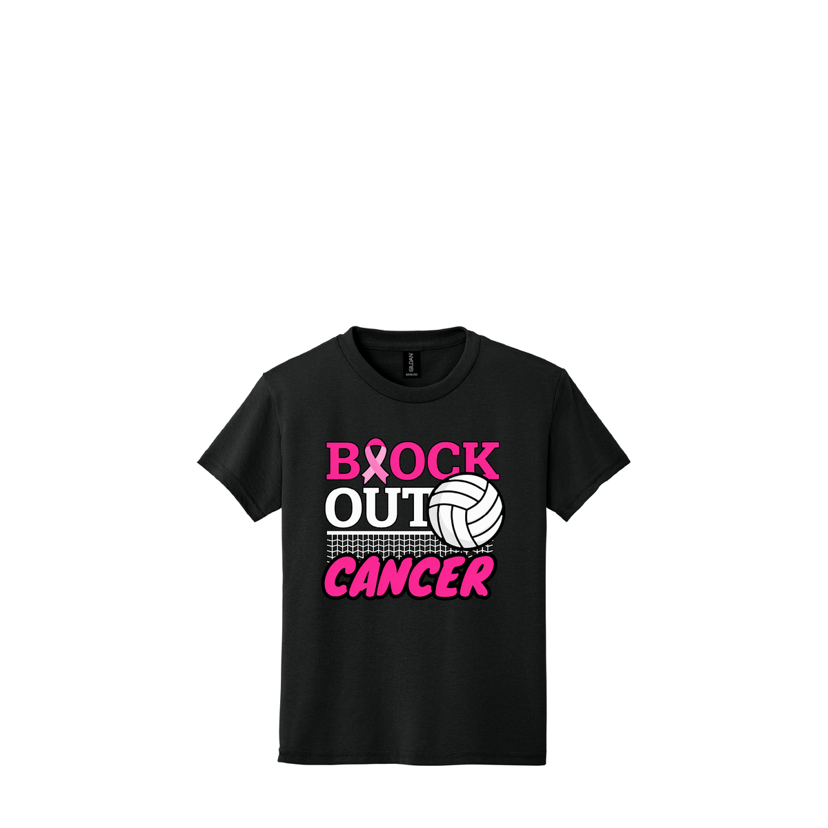 Dig Pink Volleyball | Gildan Youth DryBlend 50 Cotton/50 Poly T-Shirt