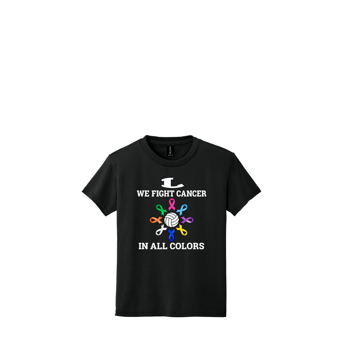 Dig Pink Volleyball | Gildan Youth DryBlend 50 Cotton/50 Poly T-Shirt