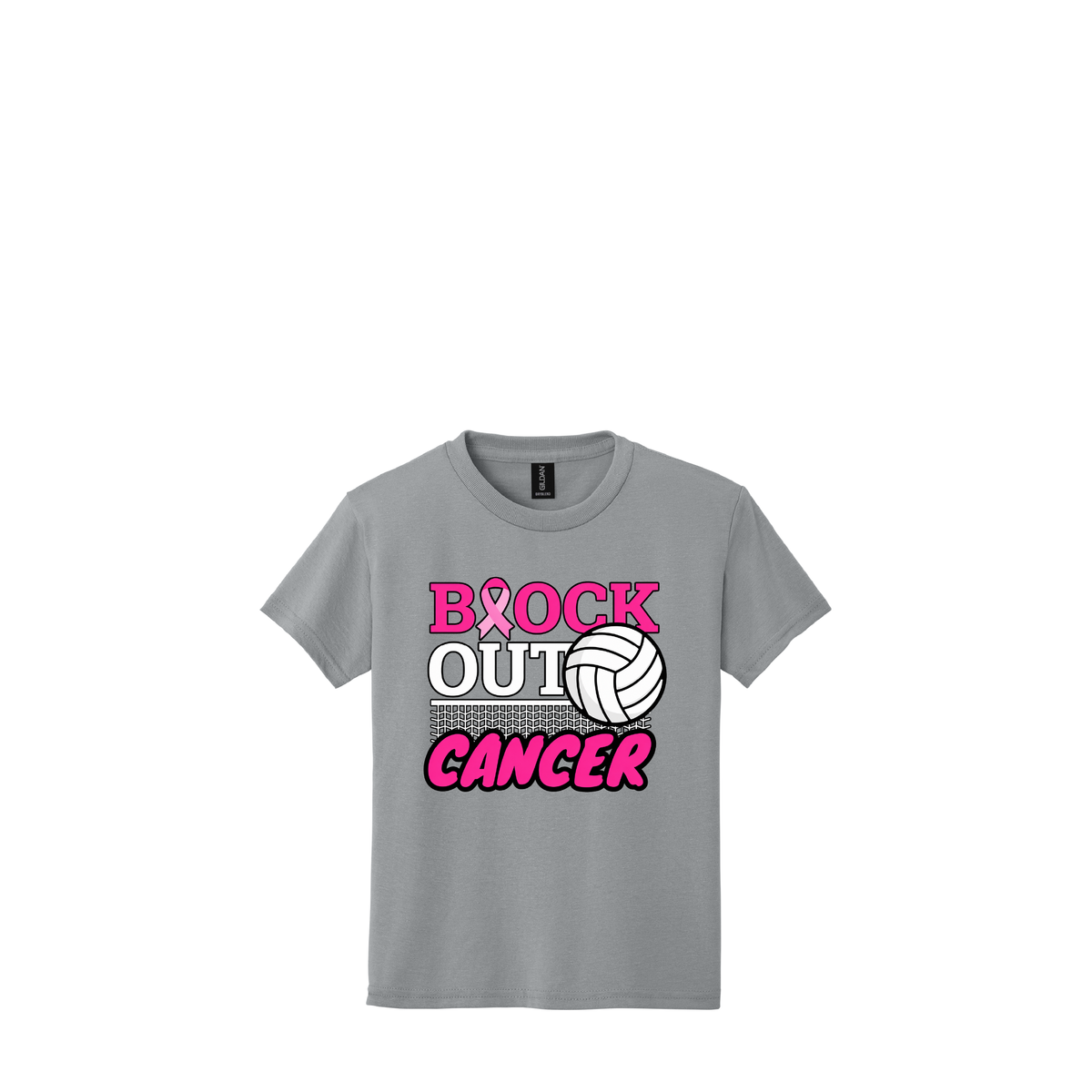 Dig Pink Volleyball | Gildan Youth DryBlend 50 Cotton/50 Poly T-Shirt