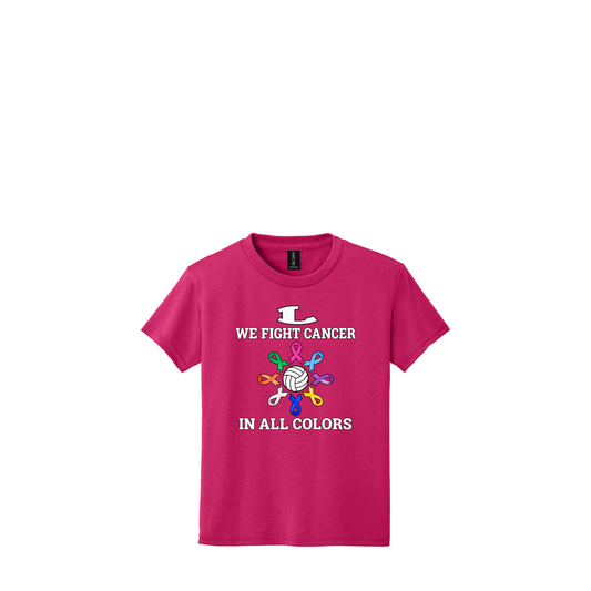 Dig Pink Volleyball | Gildan Youth DryBlend 50 Cotton/50 Poly T-Shirt
