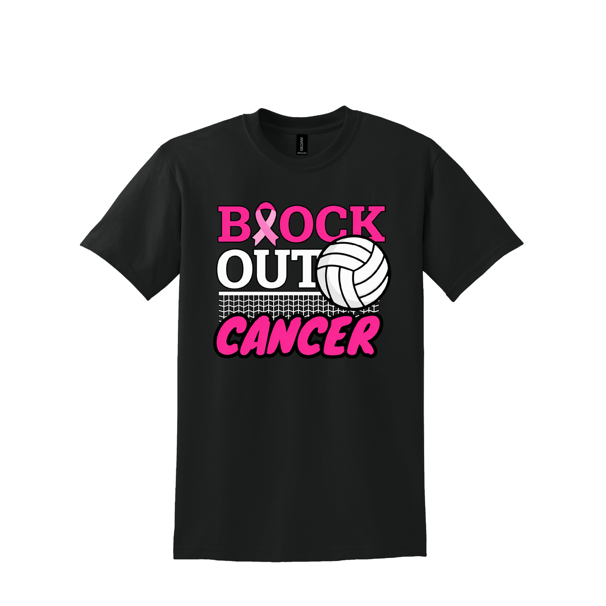 Dig Pink Volleyball | Gildan Adult DryBlend 50 Cotton/50 Poly T-Shirt
