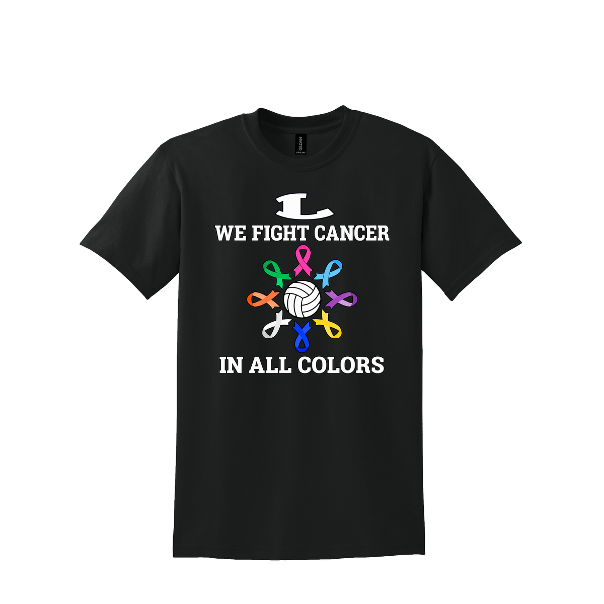 Dig Pink Volleyball | Gildan Adult DryBlend 50 Cotton/50 Poly T-Shirt