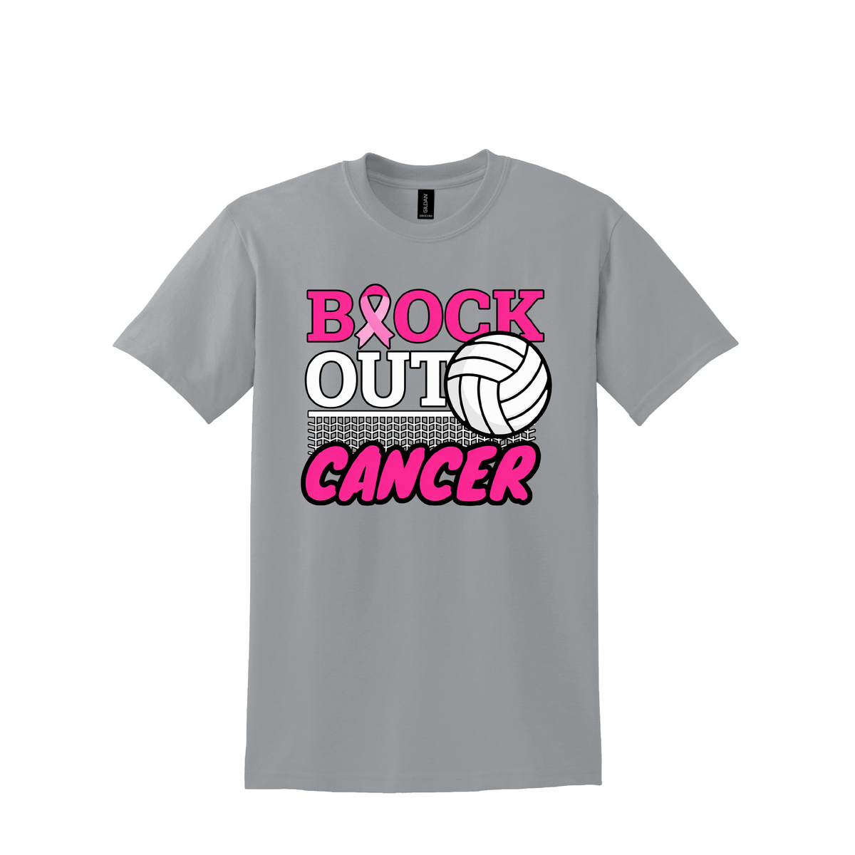 Dig Pink Volleyball | Gildan Adult DryBlend 50 Cotton/50 Poly T-Shirt