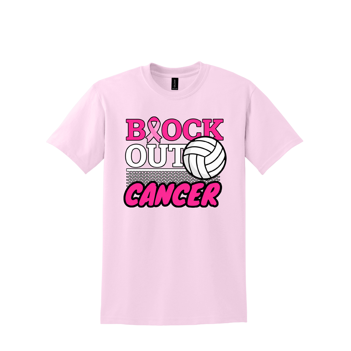 Dig Pink Volleyball | Gildan Adult DryBlend 50 Cotton/50 Poly T-Shirt