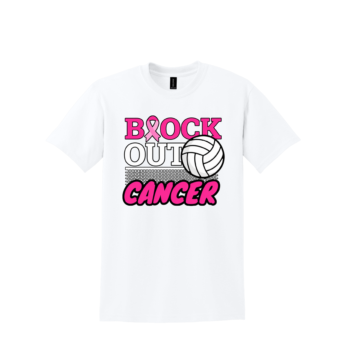 Dig Pink Volleyball | Gildan Adult DryBlend 50 Cotton/50 Poly T-Shirt