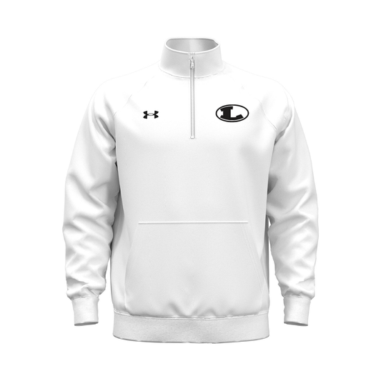 Under Armour Men's Rival White Fleece Quarter-Zip
