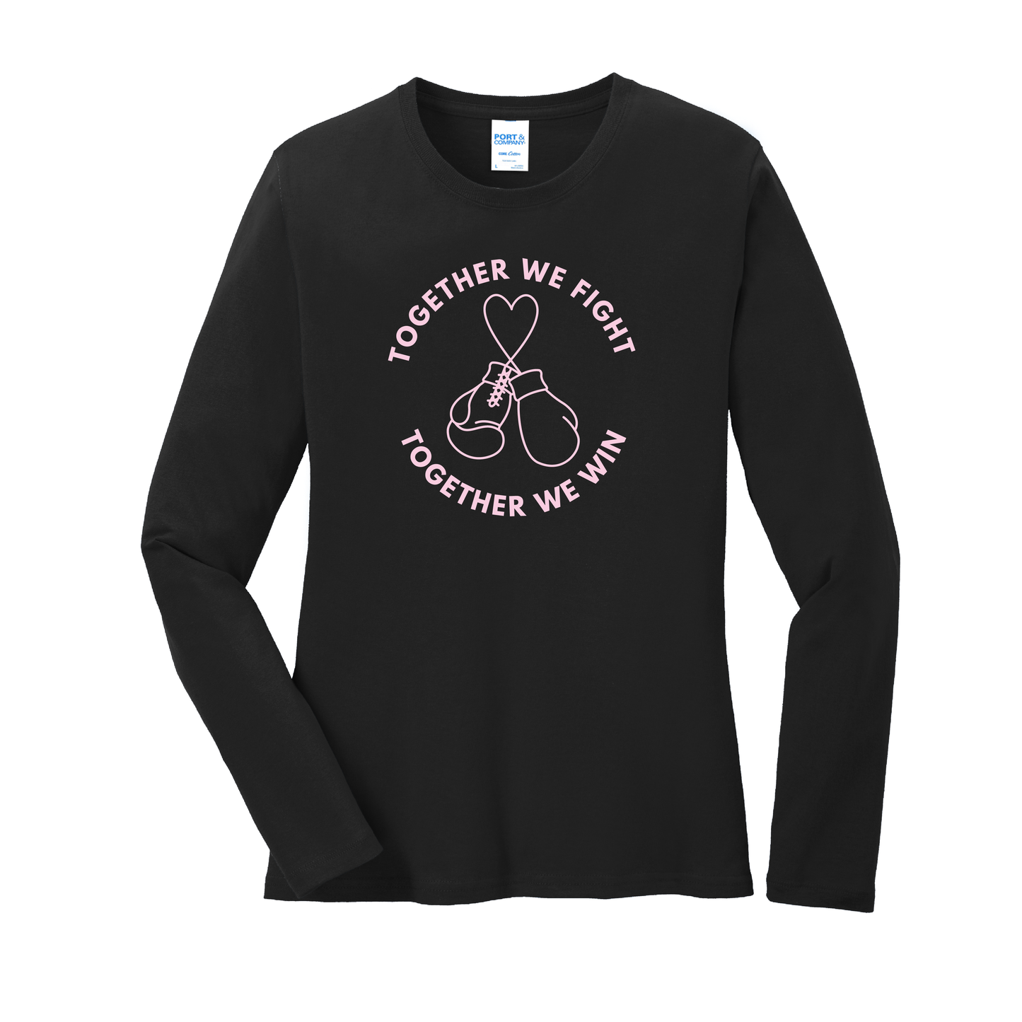 Pinktober | Port & Co Women's Long Sleeve Core Cotton Tee