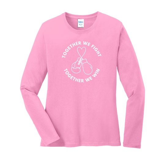 Pinktober | Port & Co Women's Long Sleeve Core Cotton Tee