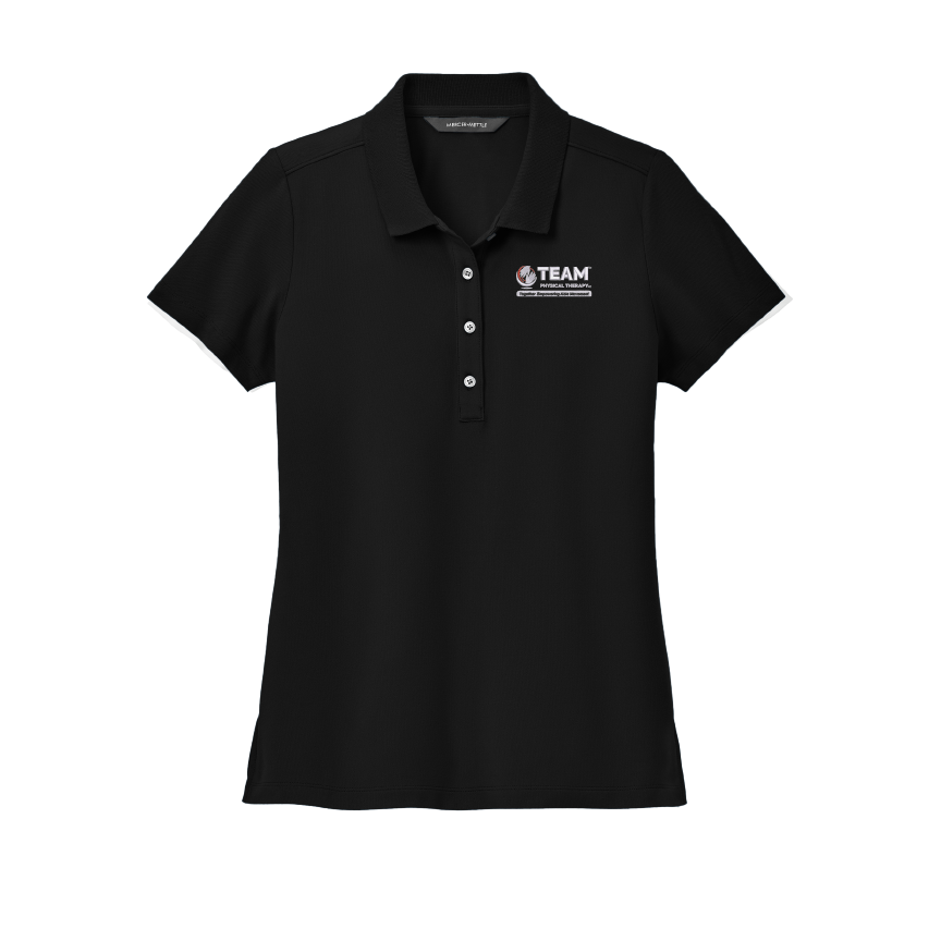 Polo de piqué elástico para mujer de Mercer+Mettle | Fisioterapia en equipo