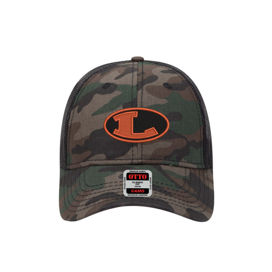Otto Cap Camouflage 6 Panel Low Profile Mesh Back Trucker Hat