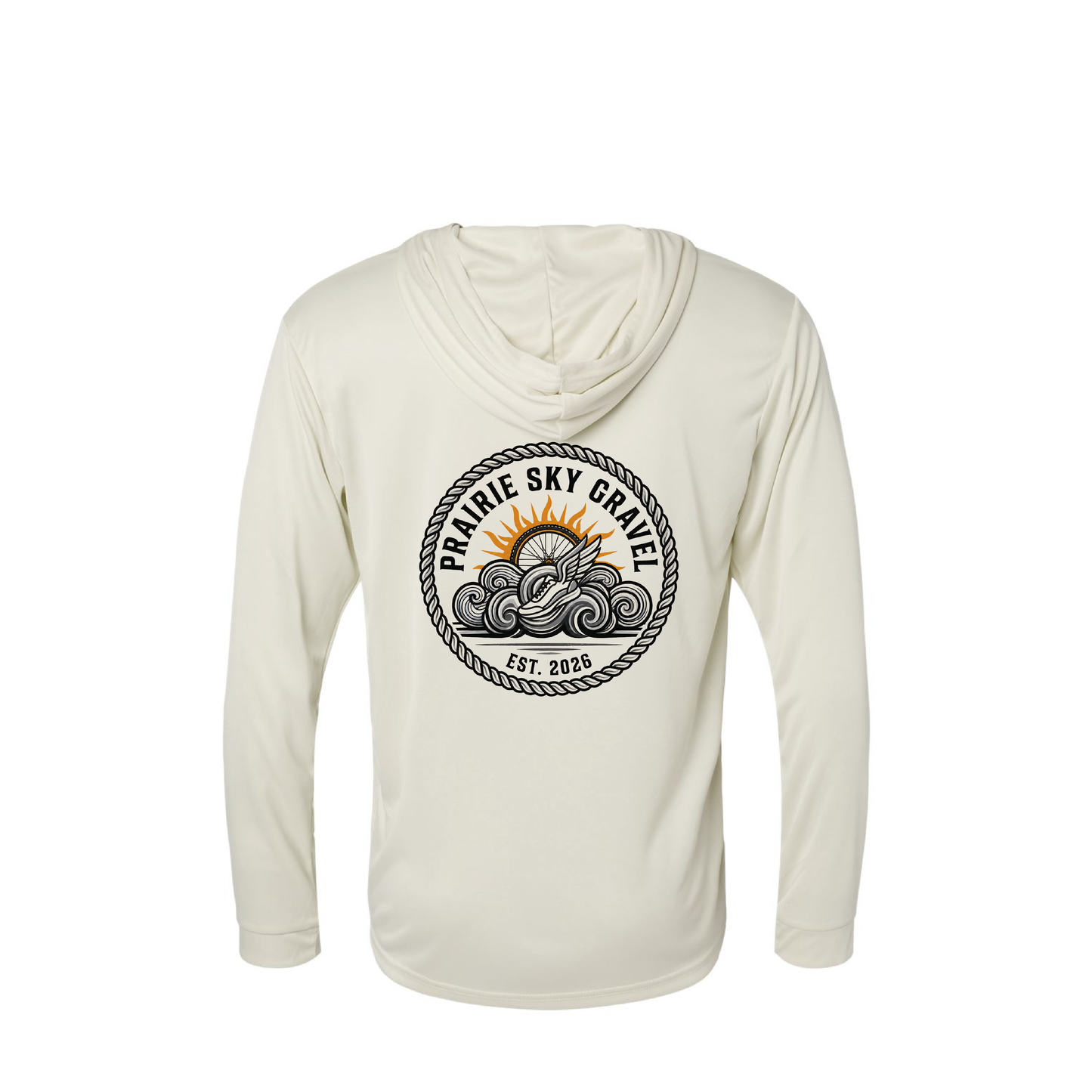 Wiley Canyon/Prairie Sky | Paragon Unisex Bahama Performance Hooded Long Sleeve T-Shirt