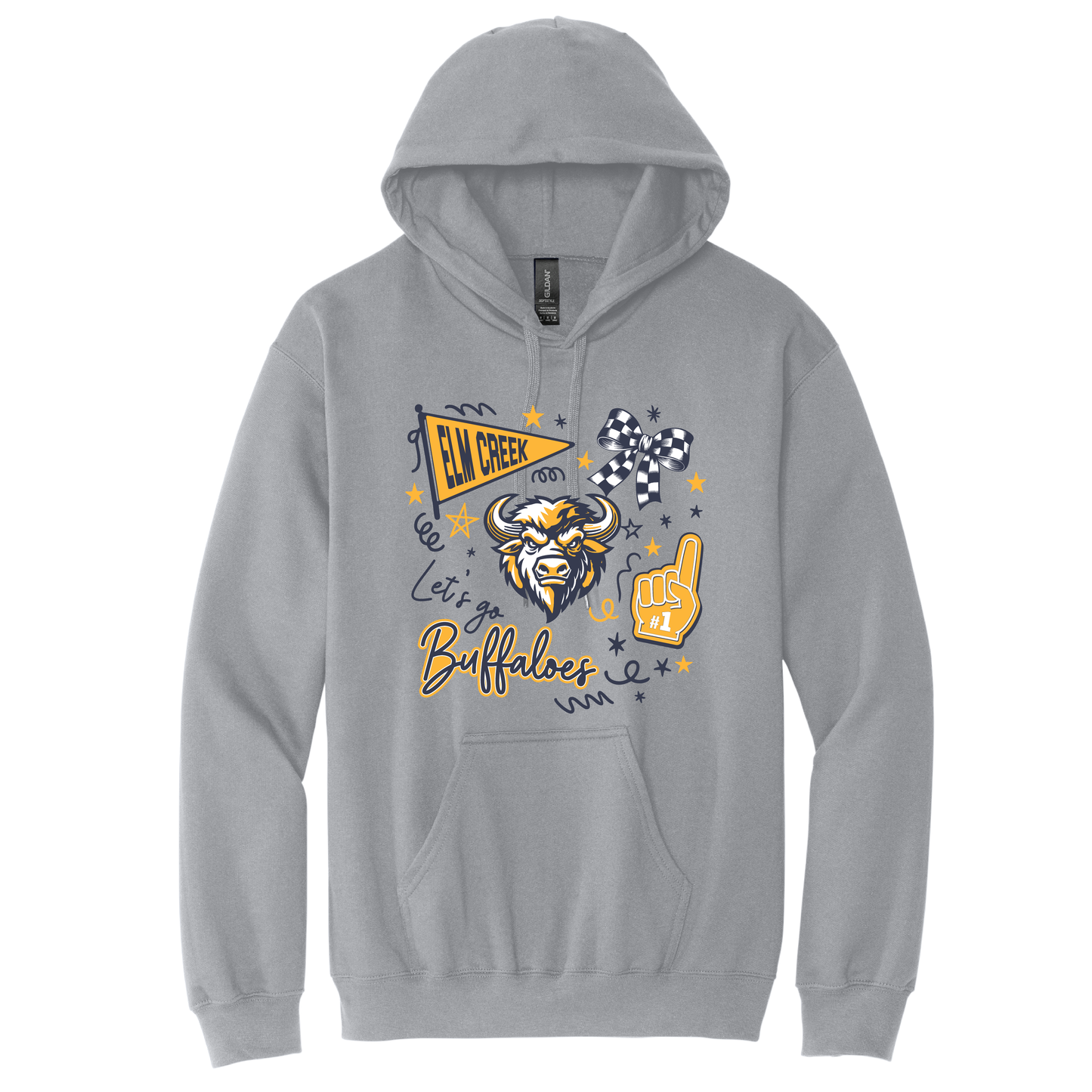 Elm Creek | Gildan Softstyle Midweight Pullover Hooded Sweatshirt