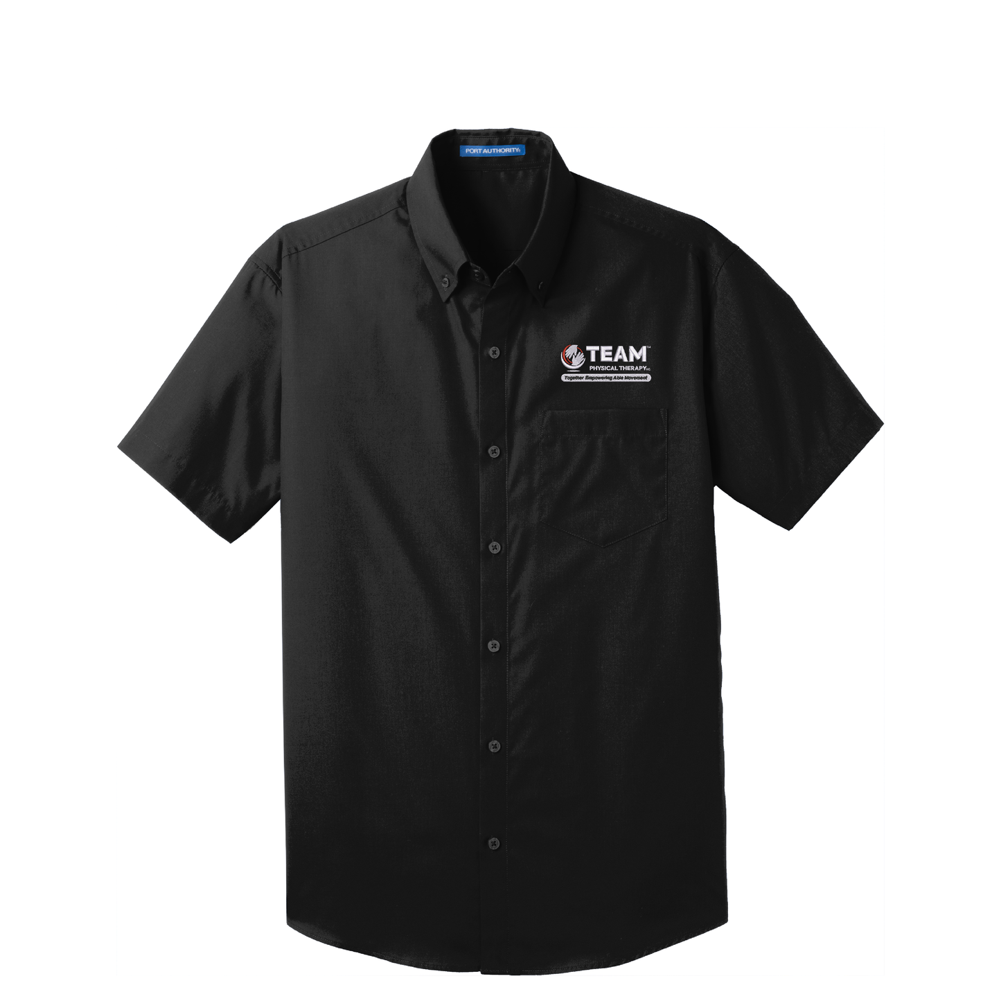 Equipo de Fisioterapia | Camisa de popelina de manga corta y estilo informal de Port Authority