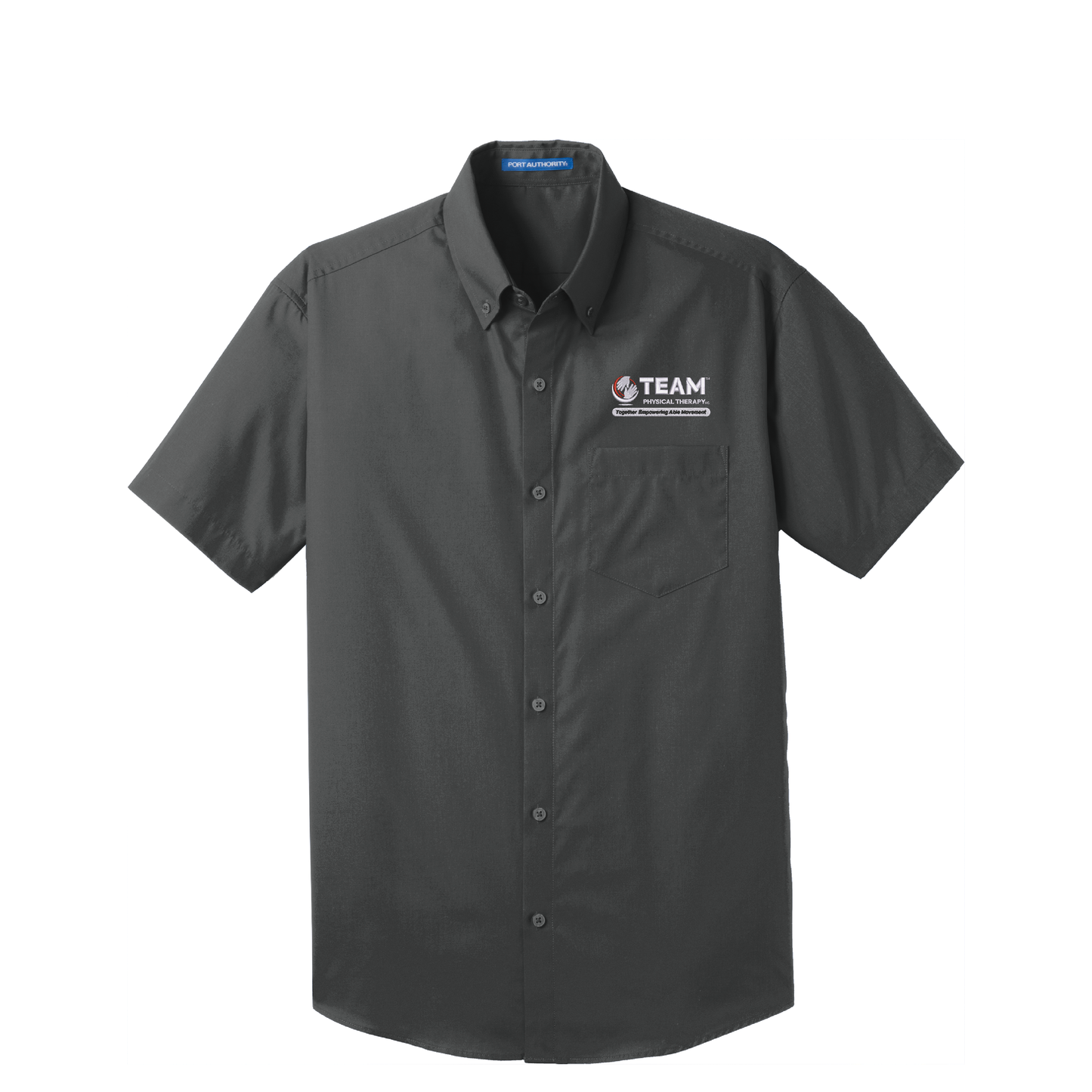 Equipo de Fisioterapia | Camisa de popelina de manga corta y estilo informal de Port Authority