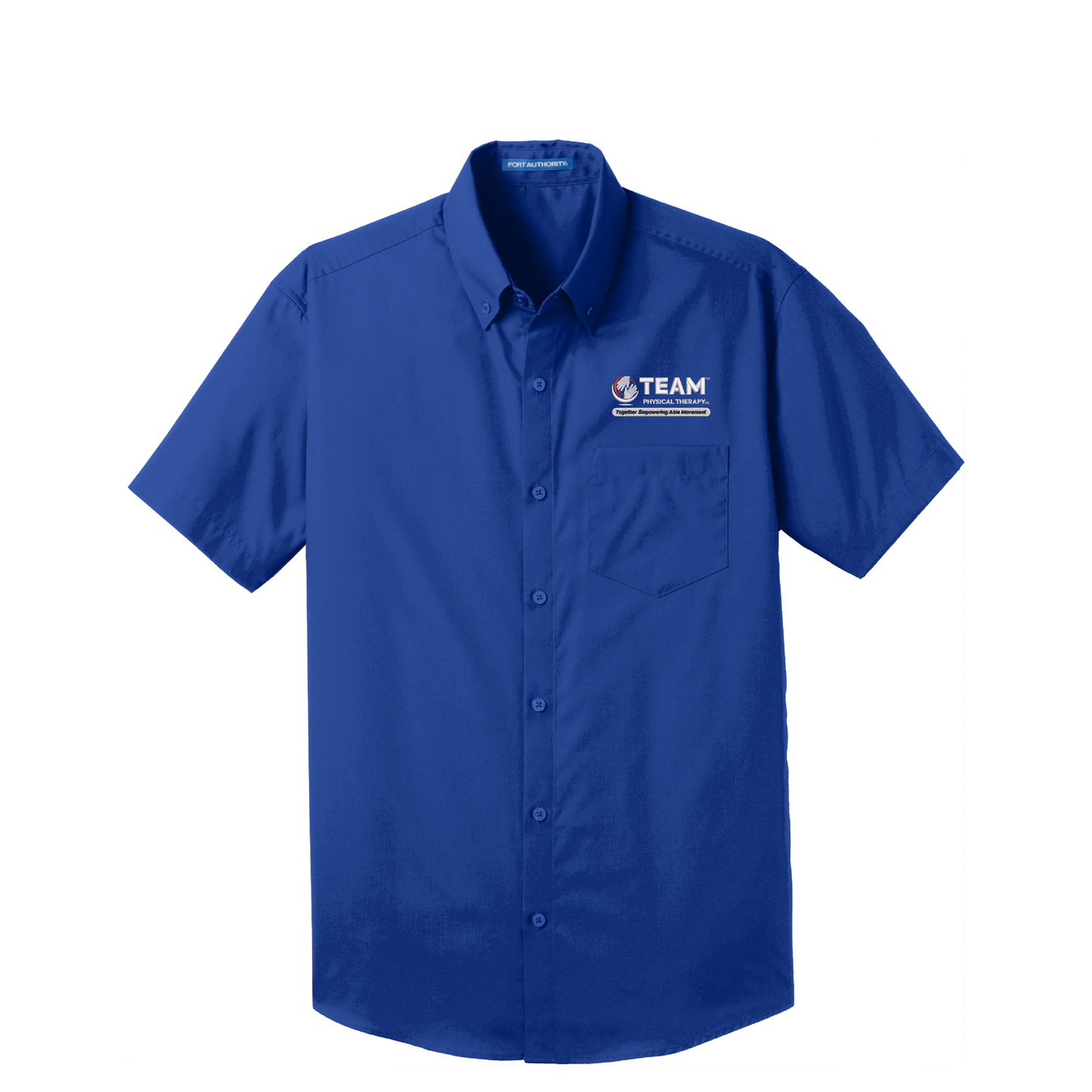 Equipo de Fisioterapia | Camisa de popelina de manga corta y estilo informal de Port Authority