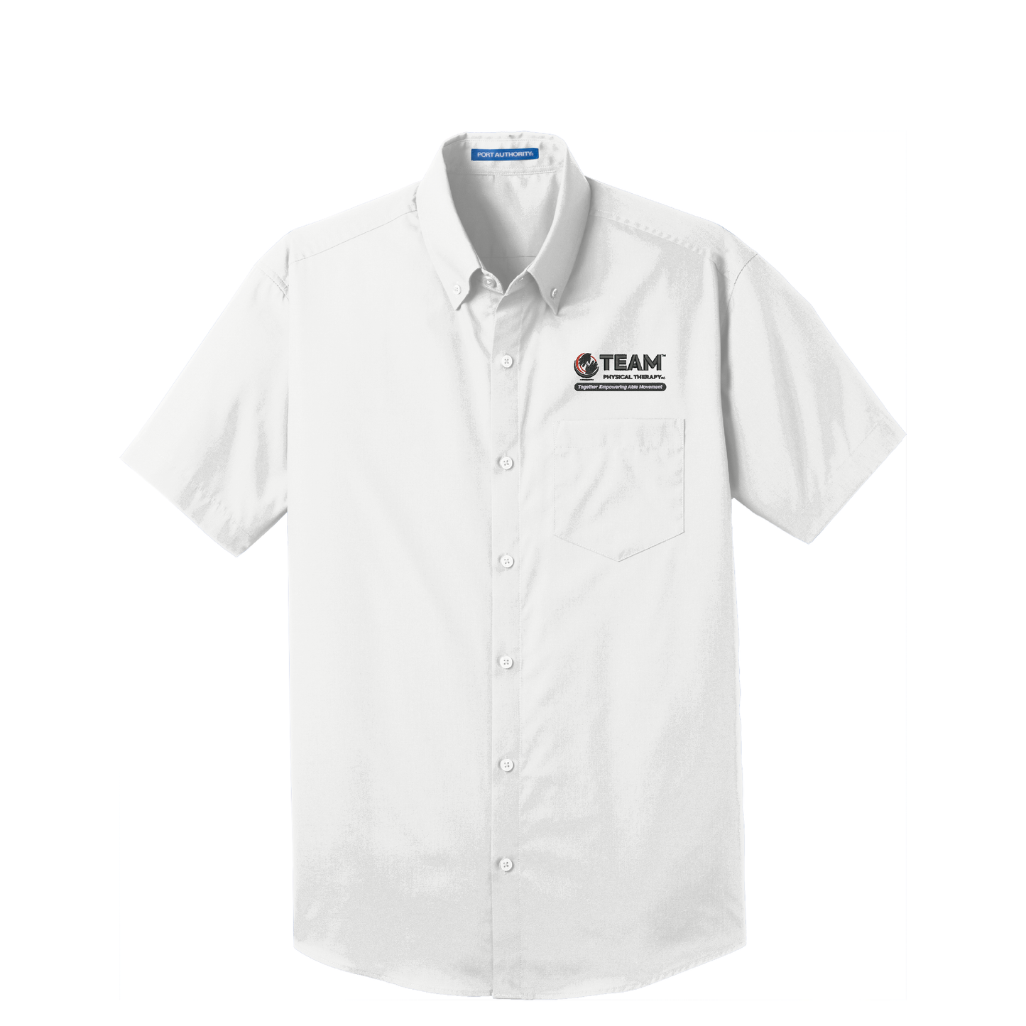 Equipo de Fisioterapia | Camisa de popelina de manga corta y estilo informal de Port Authority