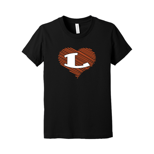 Bella+Canvas Youth Short Sleeve Tee With Glitter L